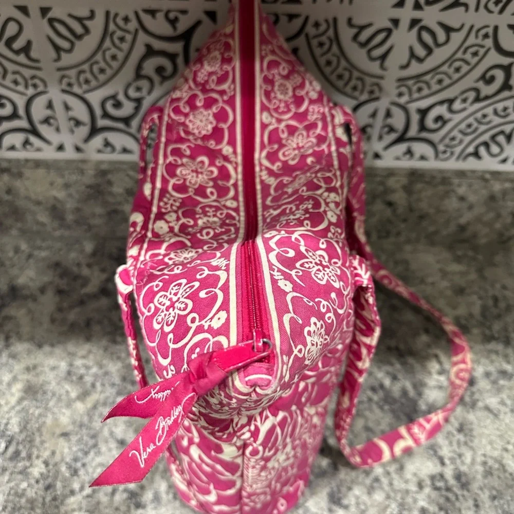Vera Bradley Tote Bag Fabric Pink and White Floral Pattern - Picture 8 of 11